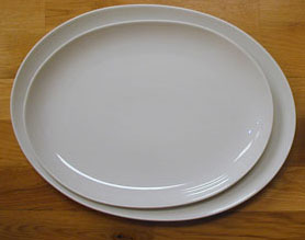 Tallrik oval, 38x28 cm, Str�mg�rden Omega