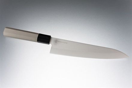Satake Hi Tech Kockkniv 18 cm, keramisk (vit)